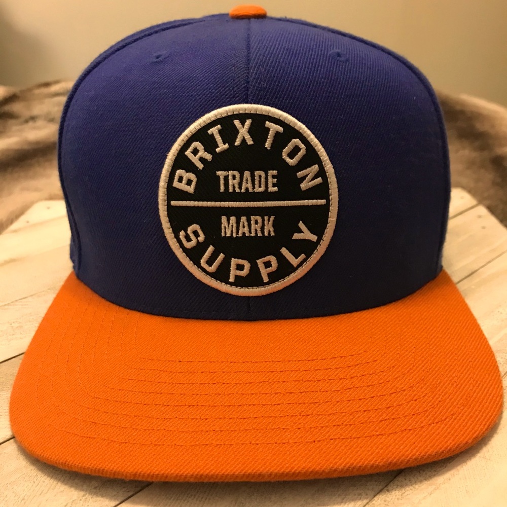 Brixton Supply Snapback - Blue and Orange - OS